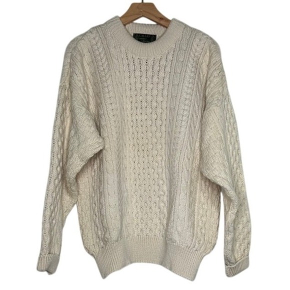 Callan Country Collection Merino Wool Cable Knit Sweater Ireland Men's M‎ - Picture 1 of 5